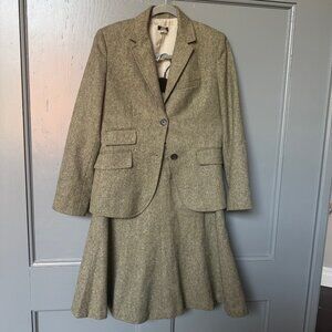 J. Crew Tweed Wool Skirt Suit Women's Blazer & A-Line Skirt Set